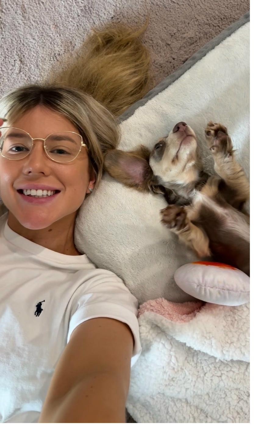 Playful selfie with chihuahua